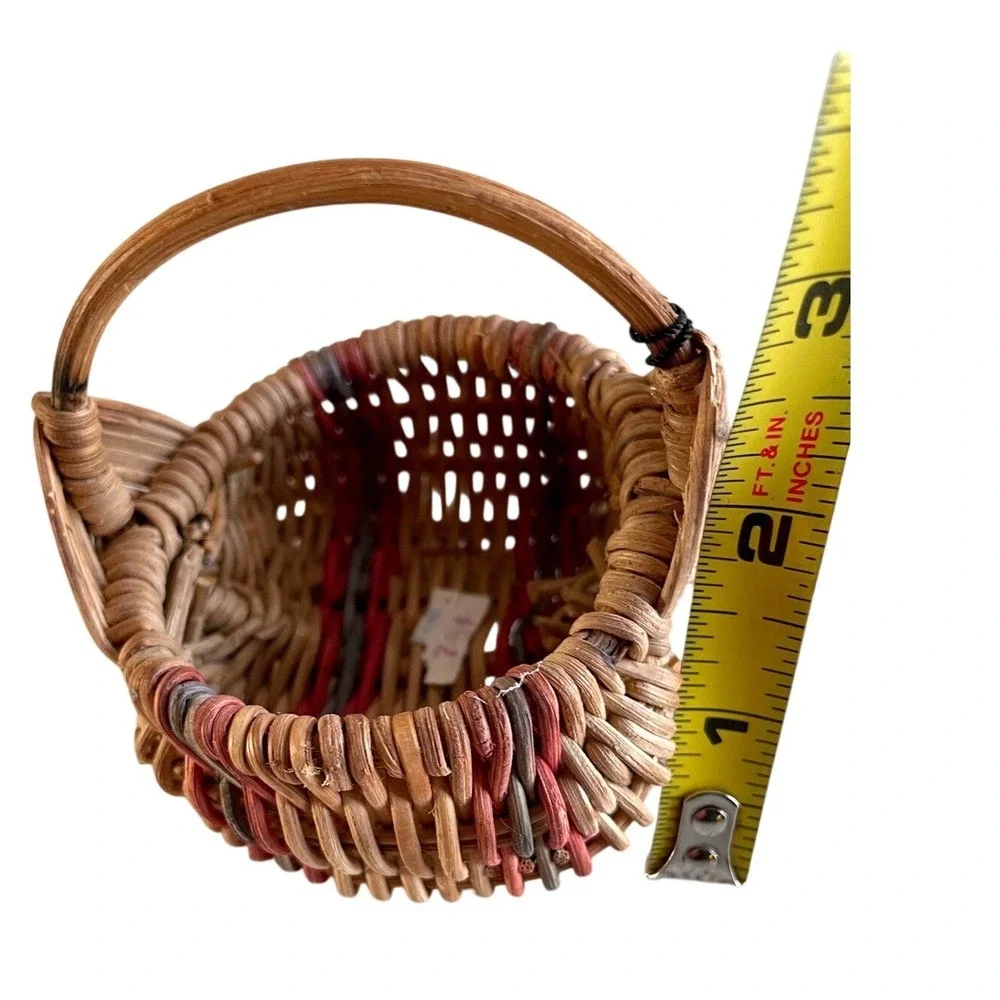 The Boyds Collection Ltd Vintage Miniature Buttock Basket Handmade Multicolor